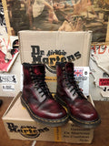 Dr Martens 1460 Claret Rub Off Second Hand Made in England Size 5