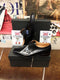 Loakes Made in England, Size UK 9.5, Vintage 80's, Black Leather Shoes, 3 Hole Shoe  / 761b