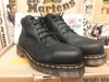 Dr Martens Vintage Black waxy 5 hole padded top boots,  Made in England, UK size 5/us ladies 7