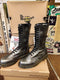 Dr Martens 1B99 Black and Silver Metallic Leather Size 5