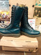 Dr Martens Boots, Size UK3, Teal Vintage Double Zip, High Boots, Leather Boots 14 Hole / 9733