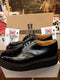 George Cox X Platform Black 4 Hole Patent capped Oxfords Size 10