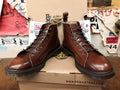 Dr Martens Les,  Brown polished leather 7 hole Monkey boots,  Made in England.  UK12