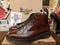 Dr Martens Les Monkey Boots, Size UK12, Made in England, Brown Polished Leather, 7 hole Boots