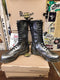 Dr Martens 1B99 Black and Silver Metallic Leather Size 5