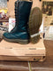Dr Martens Boots, Size UK3, Teal Vintage Double Zip, High Boots, Leather Boots 14 Hole / 9733