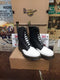Dr Martens Yoji 10 Hole Limited Edition Black and White Size 8 Zip Boot