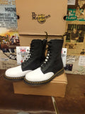 Dr Martens Yoji 10 Hole Limited Edition Black and White Size 8 Zip Boot