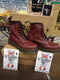 Dr Martens 1460 Nappa Leather, Mens Ankle Boots, Cherry Leather Boots, 8 Eye Boots / Various Sizes