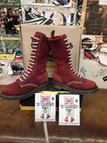 Dr Martens 1a68 FireRed Waxy Suede 14 Hole Size 4