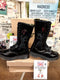 Dr Martens Black Patent Panther 14 Hole Zip Boot Size 4