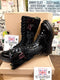 Dr Martens Black Patent Panther 14 Hole Zip Boot Size 4