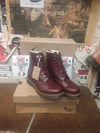 Dr Martens Fleece Lined Serena 8 Hole Shiraz Red Size 6