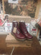 Dr Martens Fleece Lined Serena 8 Hole Shiraz Red Size 6