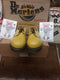 Dr Martens Steel Toe Shoes, Size UK3, Made in England, Vintage 90's, Yellow Leather Shoes  / 1925z