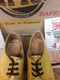 Dr Martens Steel Toe Shoes, Size UK3, Made in England, Vintage 90's, Yellow Leather Shoes  / 1925z