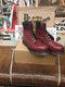Dr Martens 1906 Made in England Cherry 7 Hole Steel Size 9