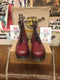 Dr Martens 1906 Made in England Cherry 7 Hole Steel Size 9