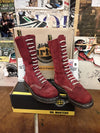 Dr Martens 1a68 FireRed Waxy Suede 14 Hole Size 4