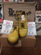 Dr Martens Steel Toe Shoes, Size UK3, Made in England, Vintage 90's, Yellow Leather Shoes  / 1925z