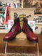 Dr Martens 1906 Made in England Cherry 7 Hole Steel Size 9