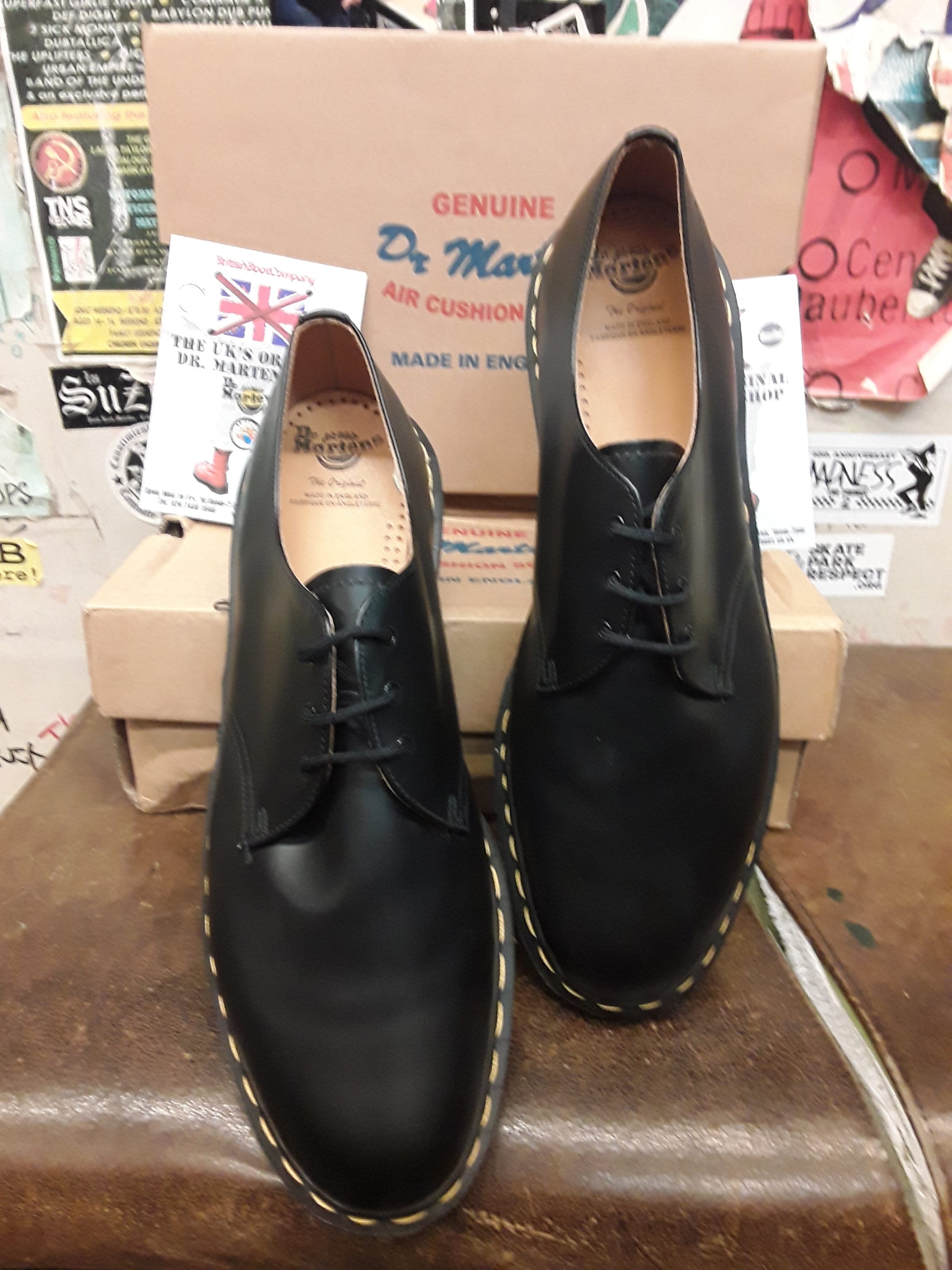 Dr Martens 1461z Black Leather Made in England
