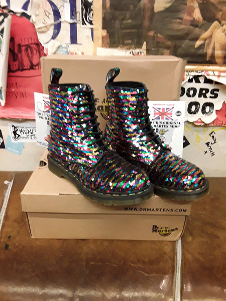 Dr Martens 1460 Rare, size UK6, Boots Rainbow Sequin
