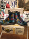 Dr Martens 1460 Rainbow, Size UK4, Vintage 90's, Tie Dye Made in England Velvet