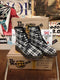 Dr Martens Black and White Plaid Made in England Size 4