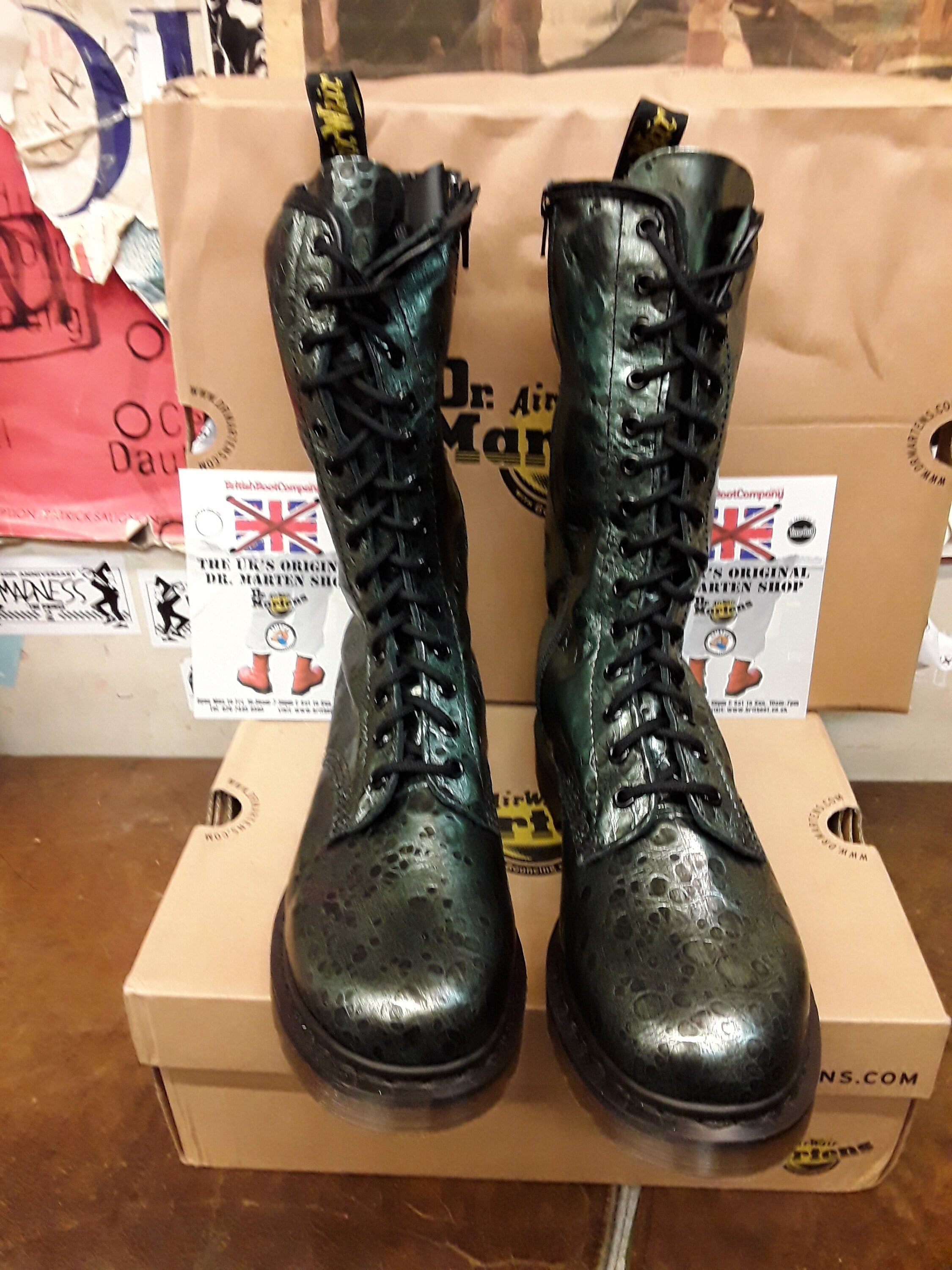 Dr. Martens 1B99 Side Zip 14-Hole Boots, Size 8 (Women's, equivalent to 10.6 inches) /saa015210 Women's 27.0cm unclear black type Vintage Second Hand