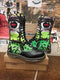 Dr Martens 1914 Black Manga Print Made in England Size 10