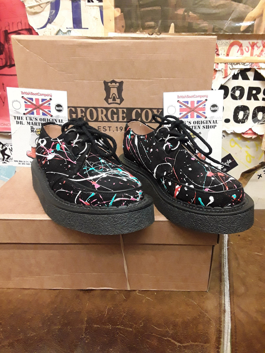 Cox 8961 Black Paint Splatter Creeper Made in England Various Sizes