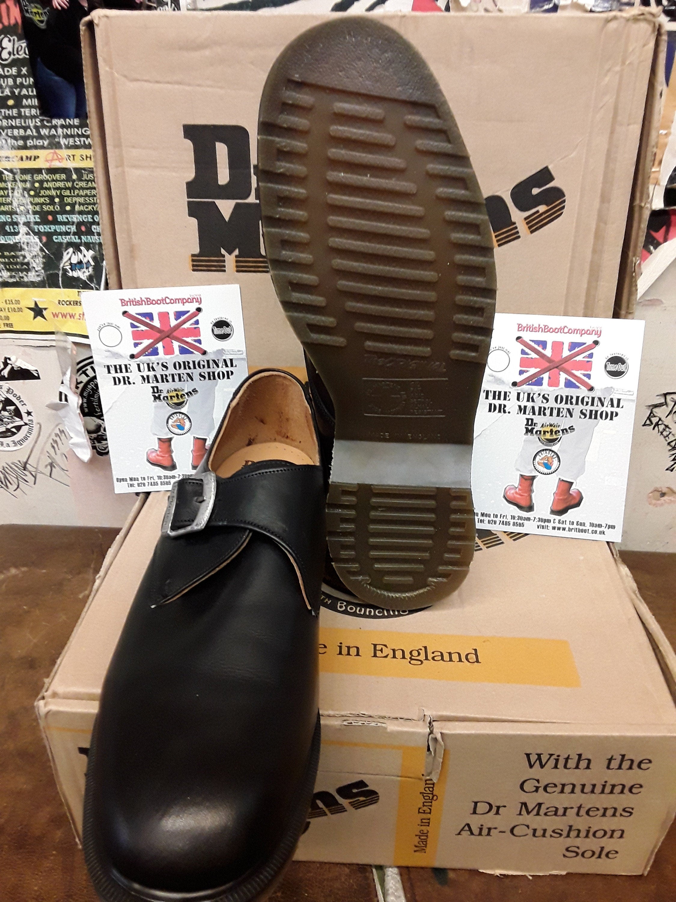 Dr Martens 8256 Made in England Black Monk Strap,Shoe