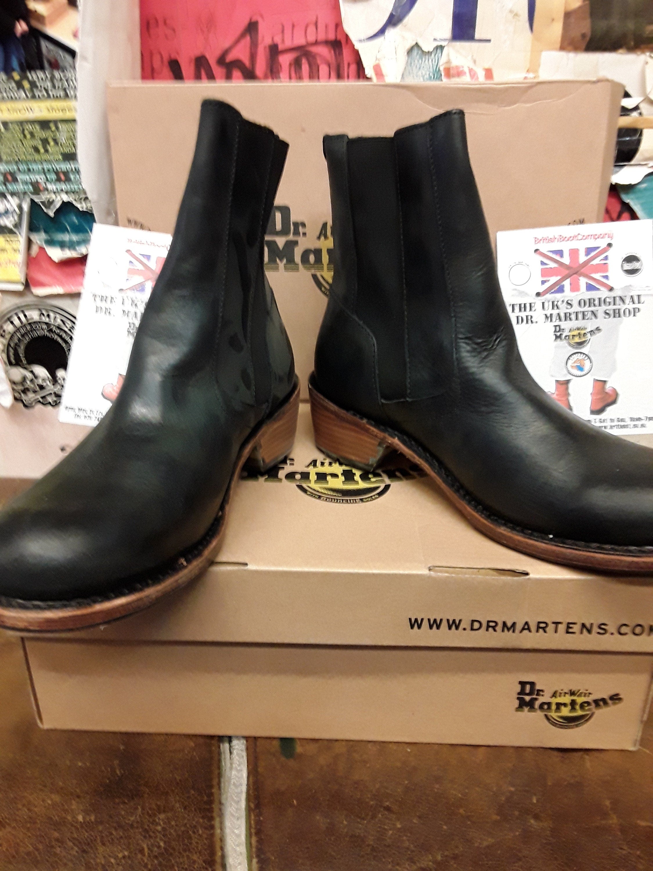 Dr Maretens, size UK7, Black Jolie Rivet Ladies Chelsea Boots