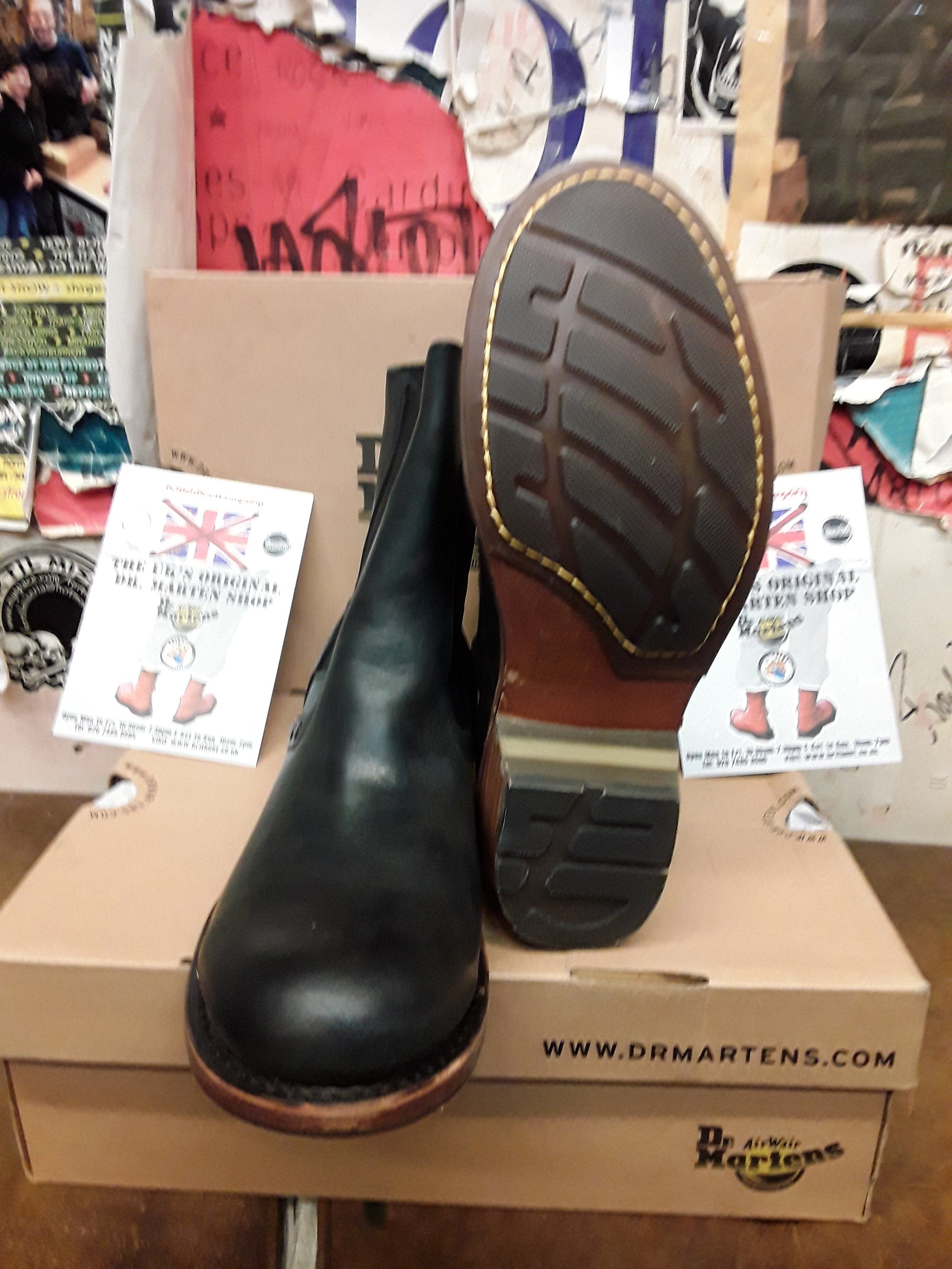 Dr Maretens, size UK7, Black Jolie Rivet Ladies Chelsea Boots