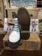 Dr Martens Vintage 90's, Size UK4, Made in England, Womens White Ankle Boots, 6 Hole Boots, 8175