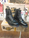 Dr Martens 1460 Vintage 90's, Size UK5.5, Black Leather Boots, Made in England, Rainbow Stitch