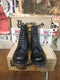 Dr Martens 1460 Vintage 90's, Size UK5.5, Black Leather Boots, Made in England, Rainbow Stitch