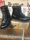 Dr Martens 1460 Vintage 90's, Size UK5.5, Black Leather Boots, Made in England, Rainbow Stitch