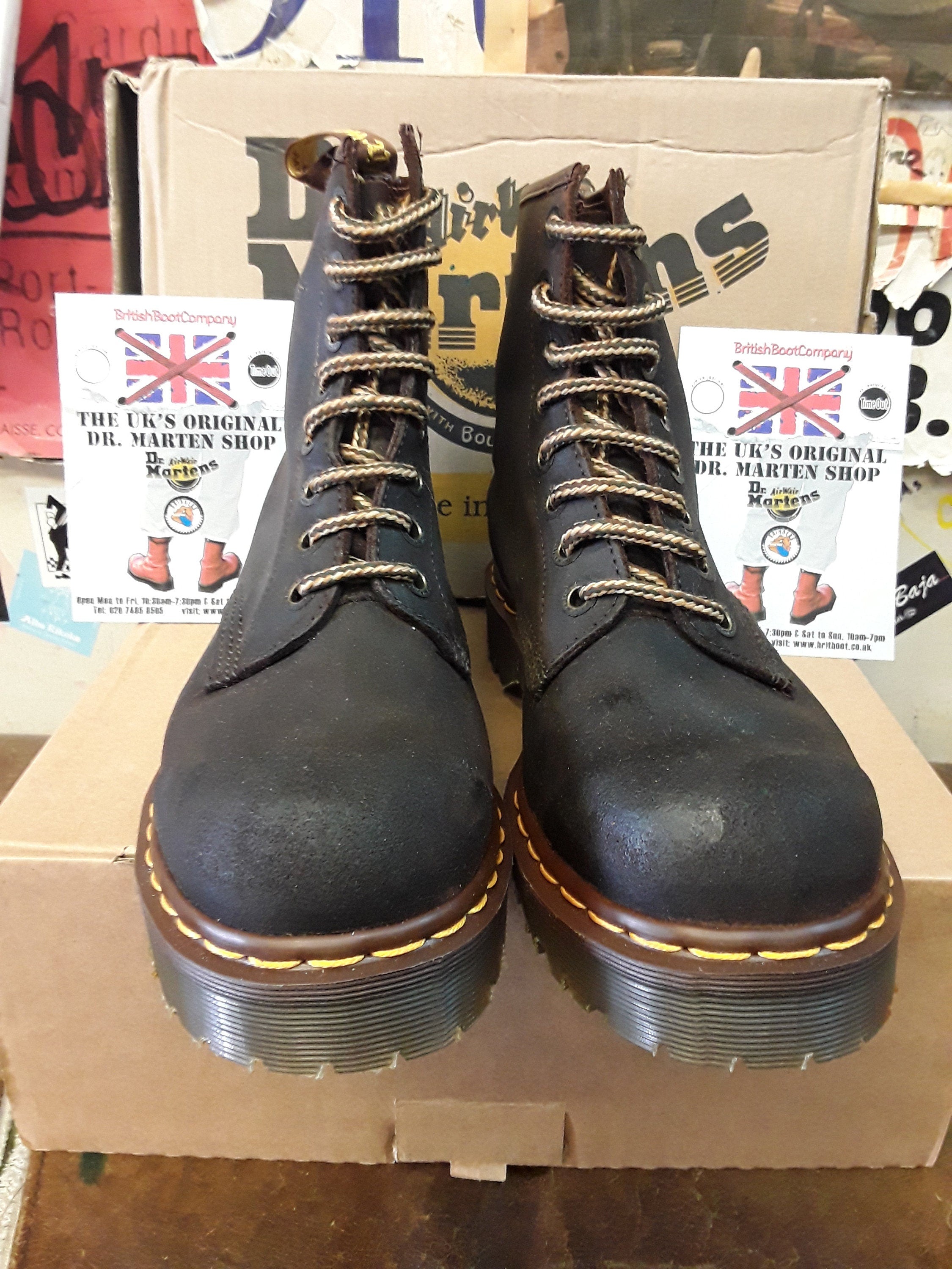 Dr Martens Chocolate Commando Waxy Suede 8 hole , 8338z , Bex sole ...