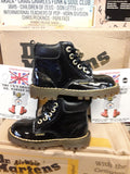 Dr Martens Kids Made in England 90 s Black Ankle Boots Patent Size UK 8 EUR26