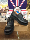 Grinders Made in England, Size UK8, Black Leather Shoes, 4 Hole Stitched Toe, Vintage 90's