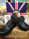 Grinders Made in England, Size UK8, Black Leather Shoes, 4 Hole Stitched Toe, Vintage 90's