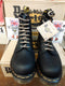 Dr Martens 8338z Bex Black Waxy 8 Hole Made in England Size 6