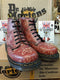Dr Martens Vintage Terracotta Mistle flowers 6 hole,  Made in England Size 4