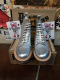Dr Martens Silver, Szie UK6, Nappa Leather, Made in England, Womens Ankle Boots