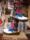 Dr Martens 1490 White Tank Girl 10 Hole Made in England Size 5