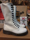 Dr Martens Ultra Rare Vintage White 14 hole boots,  Made in England size 4 Uk/US ladies 6