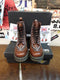 Dr Martens Studded, Brown 8 Hole Ankle Boots, Womens Leather Boots, Limited Edition / Various Sizes / 1C71