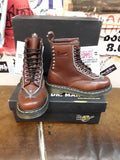 Dr Martens Studded, Brown 8 Hole Ankle Boots, Womens Leather Boots, Limited Edition / Various Sizes / 1C71